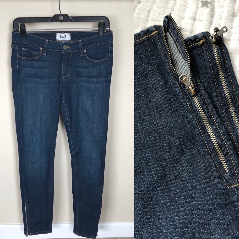 💋 Paige Peg Ankle Zip Skinny Jeans